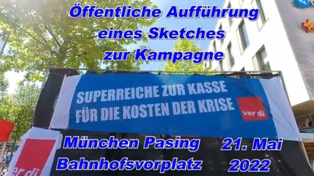 „Superreiche zur Kasse für die Kosten der Krise.“ & „Krisengewinner und Vermögende höher besteuern“